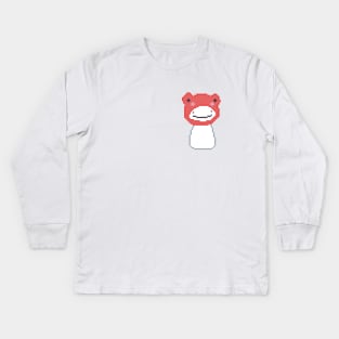dream blob frog - red pixel art Kids Long Sleeve T-Shirt